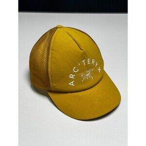 Arc’teryx Trucker Curved Hat – Mustard Yellow – 58cm Adjustable Mesh Back Cap